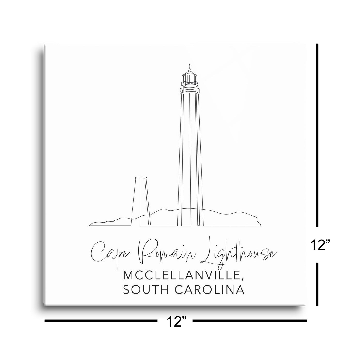 Cape Romain Lighthouse | Hi-Def Glass Art | Eaches | Min 1