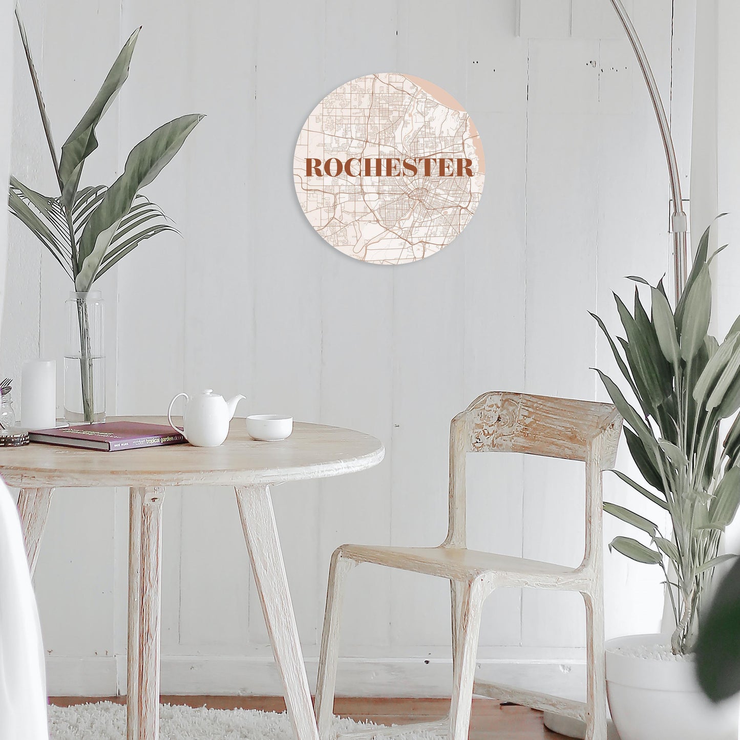 Modern Minimalist New York Rochester Map | Wood Sign | Eaches | Min 1