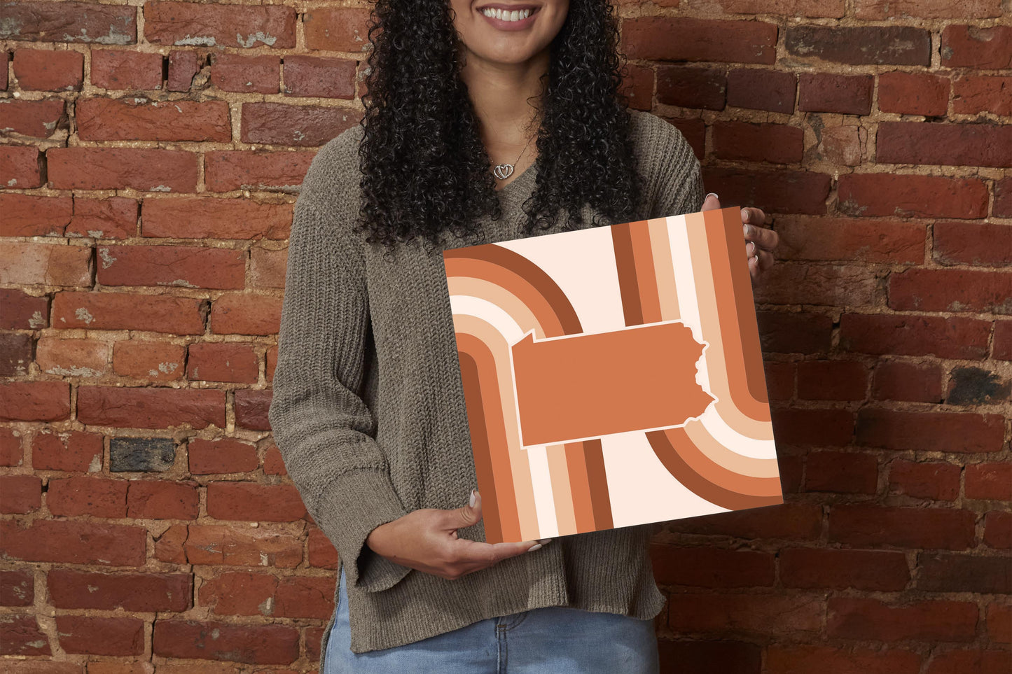 Modern Minimalist Pennsylvania State | Wood Sign | Eaches | Min 2