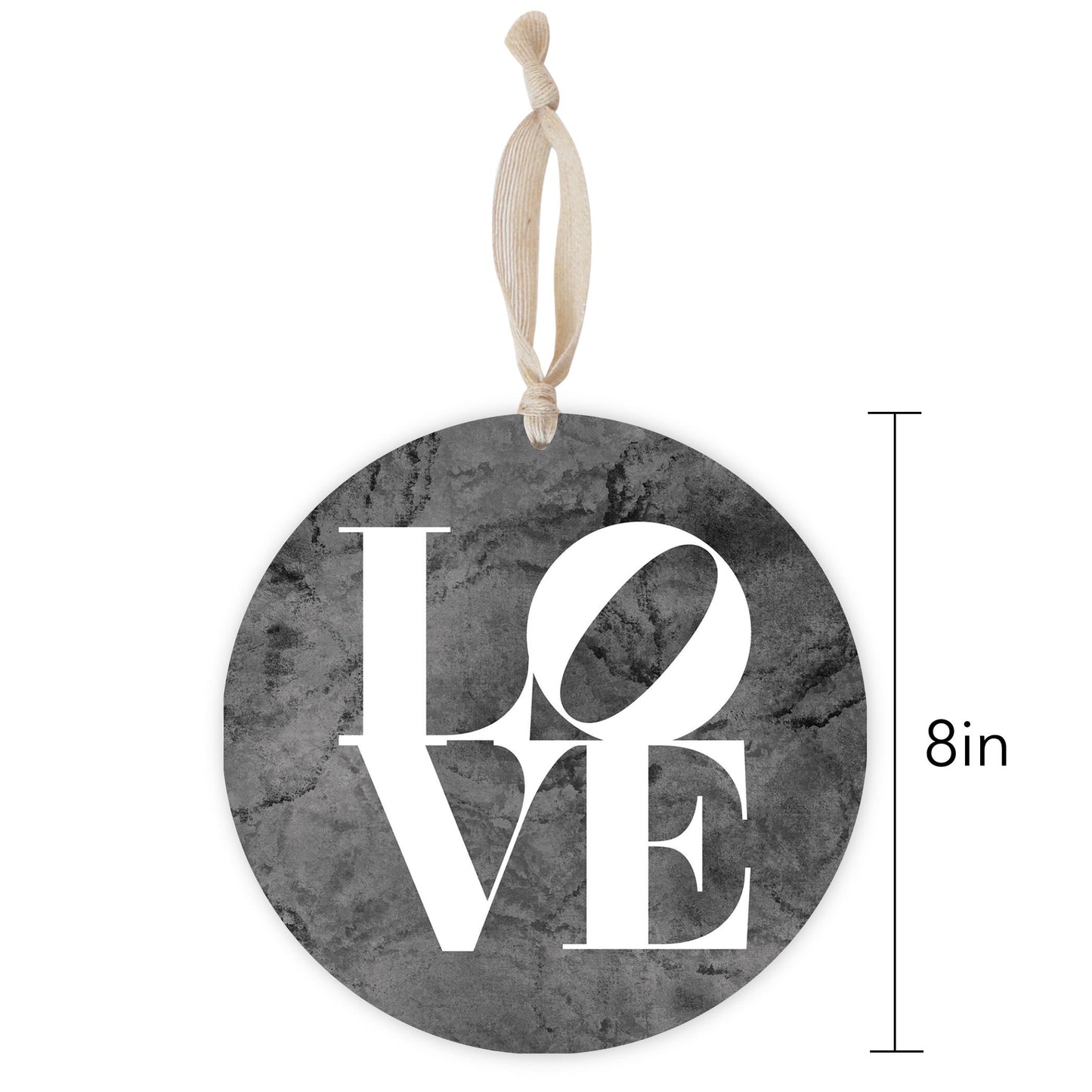 Minimalistic B&W Pennsylvania Love Dark | Wood Ornament | Eaches | Min 1