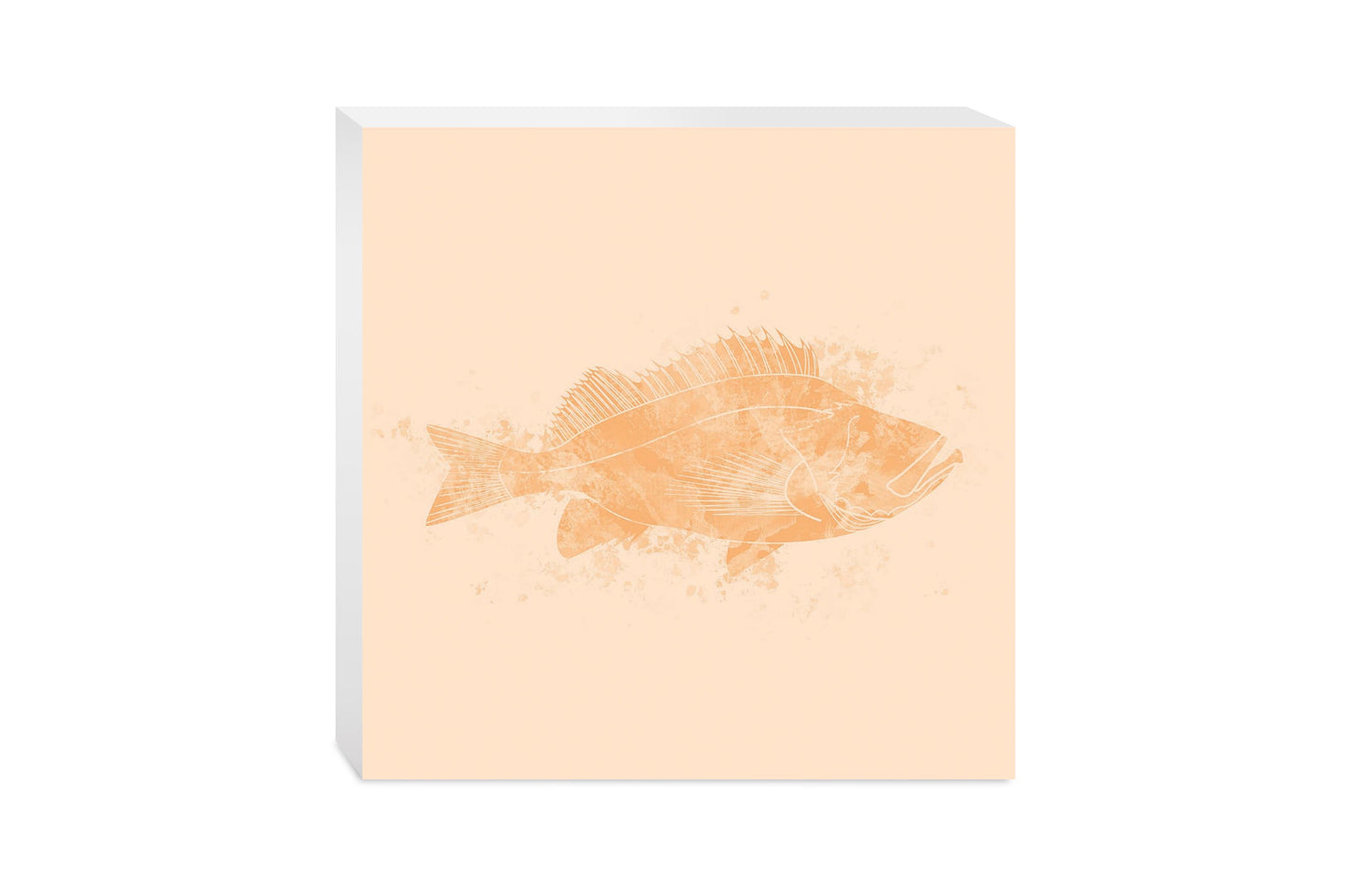 Louisiana Colorful Water Color Red Fish | Wood Block | Eaches | Min 2