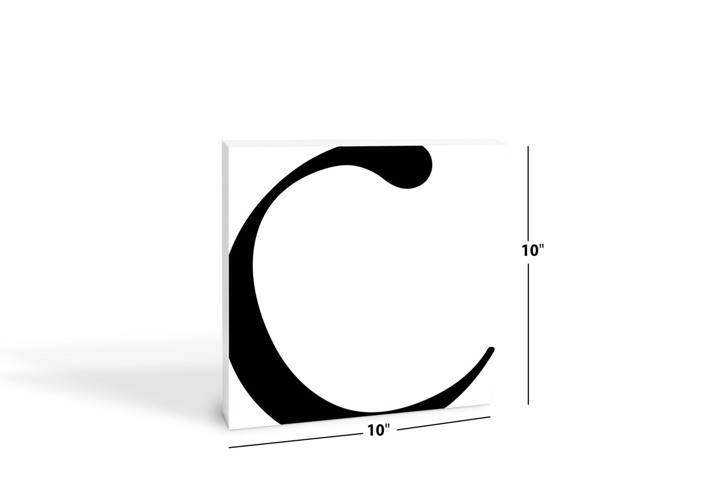 Minimal Monogram C | Wood Block | Eaches | Min 2