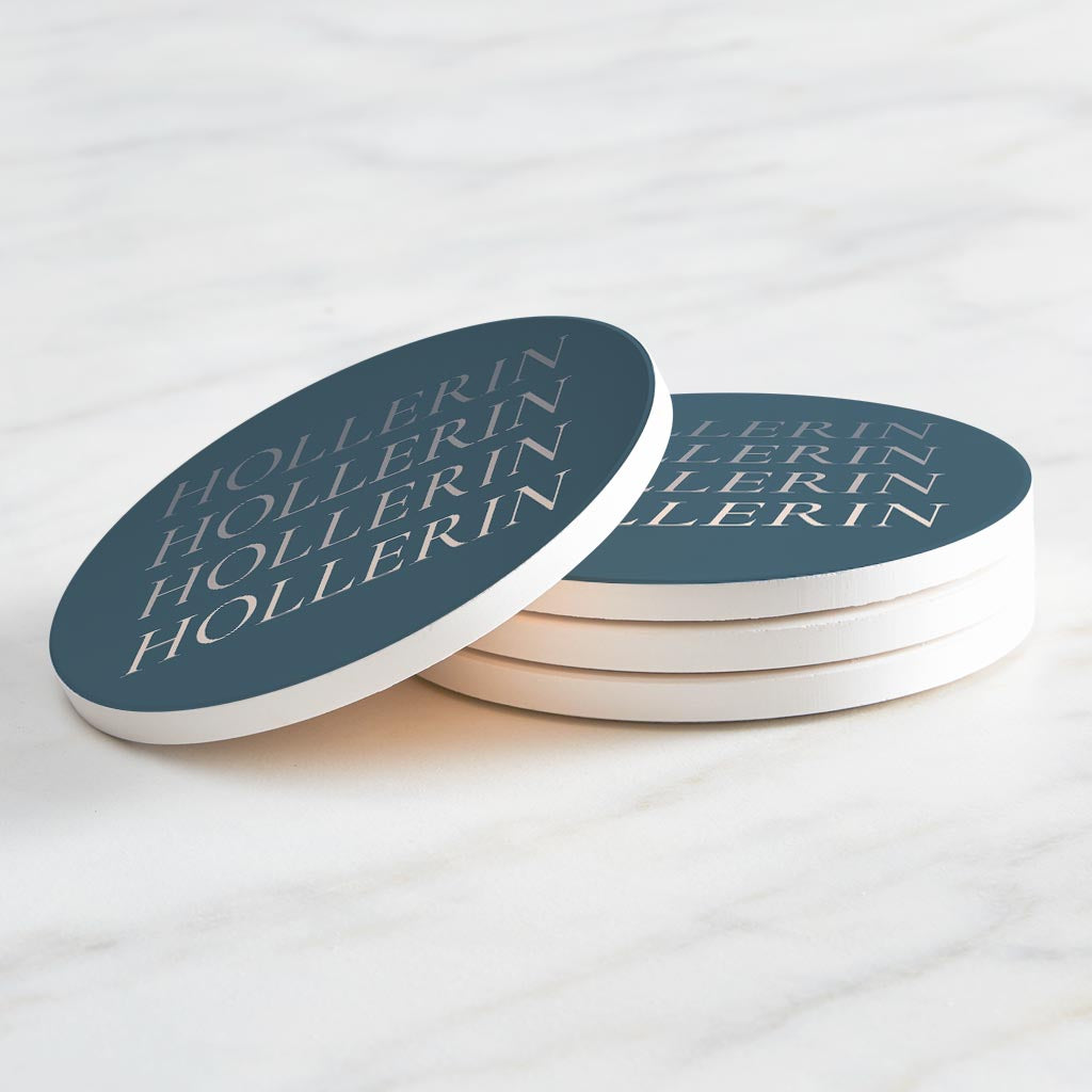 Modern Minimalist Arkansas Hollerin | Absorbent Coasters | Set of 4 | Min 2