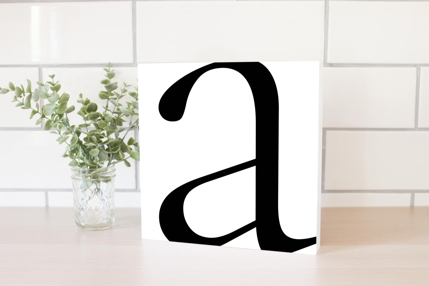 Minimal Monogram A | Wood Block | Eaches | Min 2
