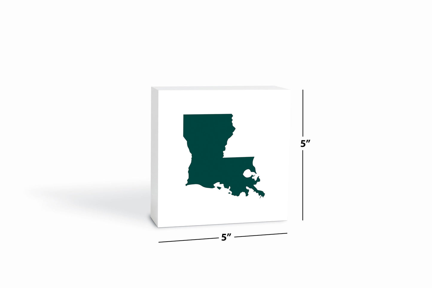 Blue White Louisiana State Shape | Wood Block | Eaches | Min 4