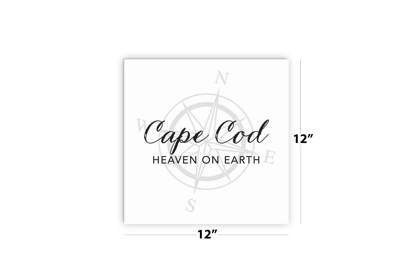 Minimalistic B&W Cape Cod Heaven On Earth | Wood Sign | Eaches | Min 2