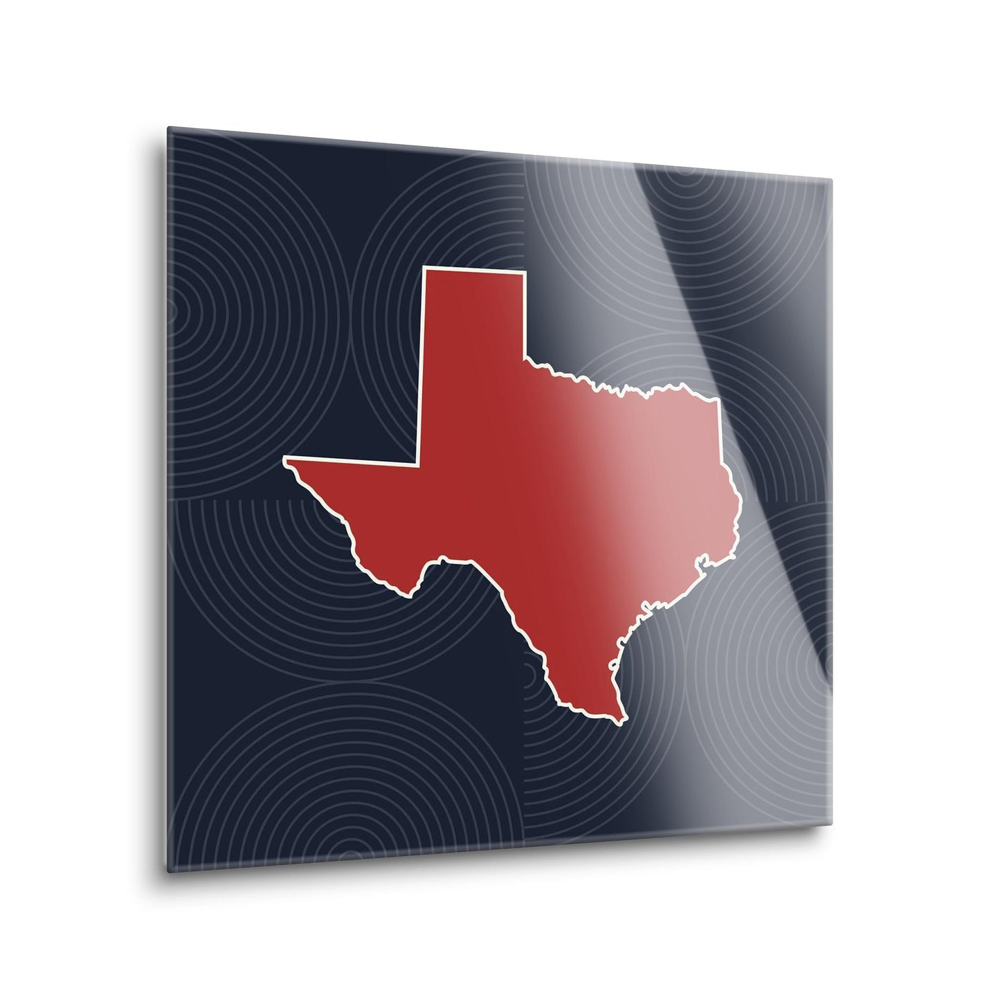 Modern Minimalist Texas Colors Shape | Hi-Def Glass Art | Eaches | Min 1