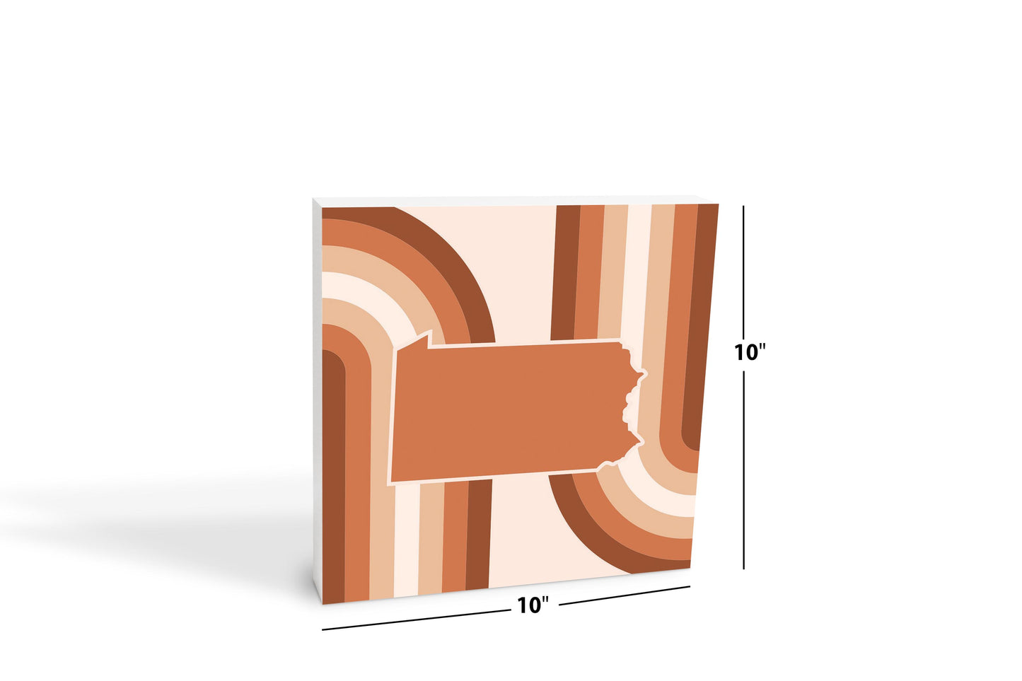 Modern Minimalist Pennsylvania State | Wood Block | Eaches | Min 2