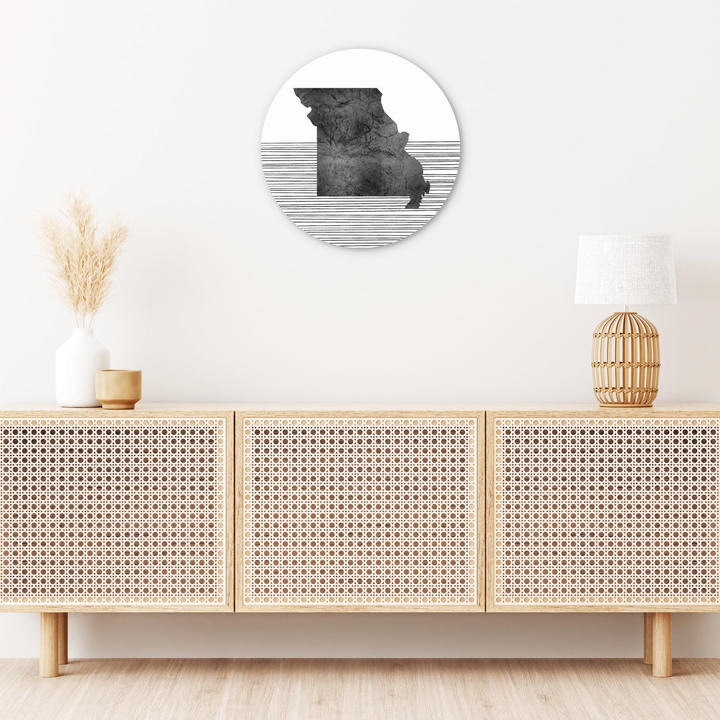 Minimalist B&W Missouri State With Straight Lines | Wood Sign | Eaches | Min 1