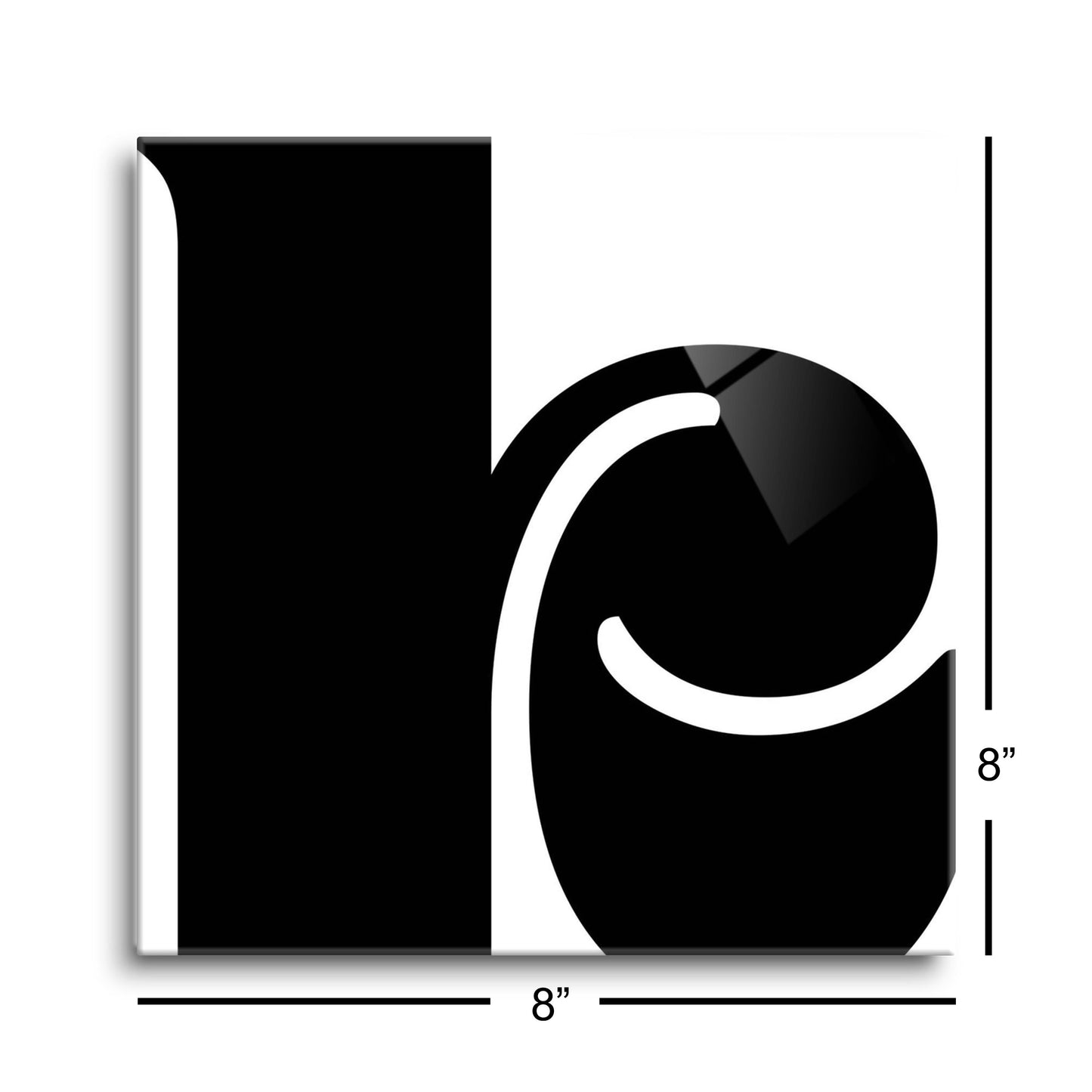 Fun Chunky Monogram K | Hi-Def Glass Art | Eaches | Min 2