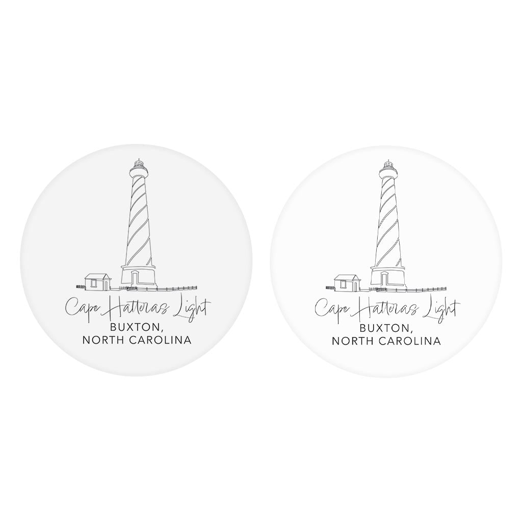 Cape Hatteras Light | Absorbent Car Coasters | Set of 2 | Min 4