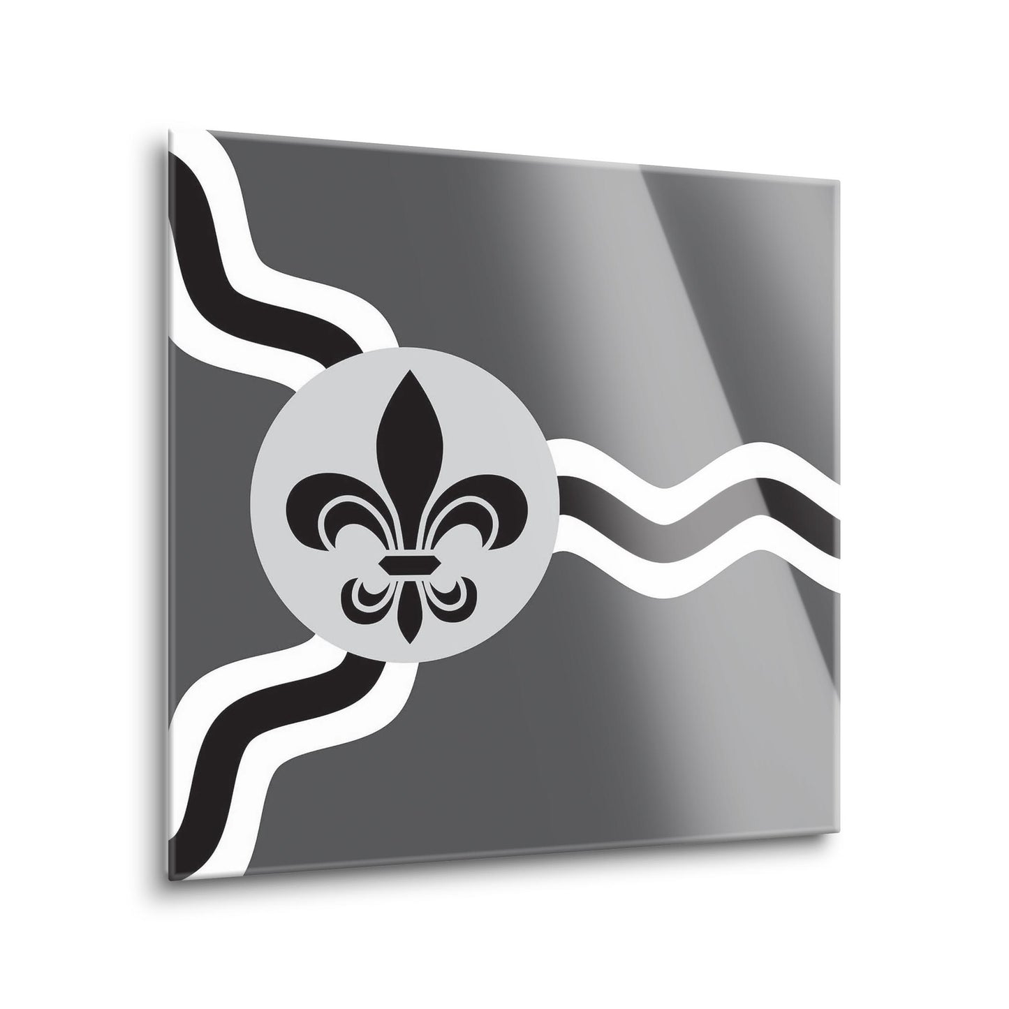 Minimalist B&W Missouri St Louis Flag | Hi-Def Glass Art | Eaches | Min 1