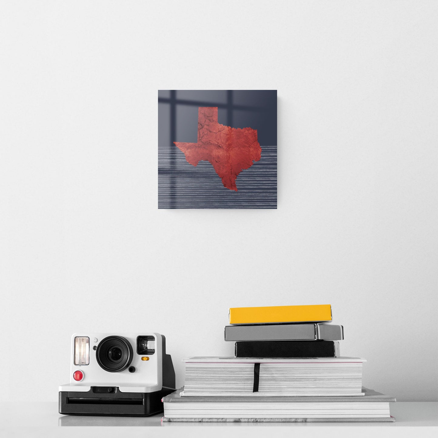 Modern Minimalist Texas Straight Line State Shape | Hi-Def Glass Art | Eaches | Min 2
