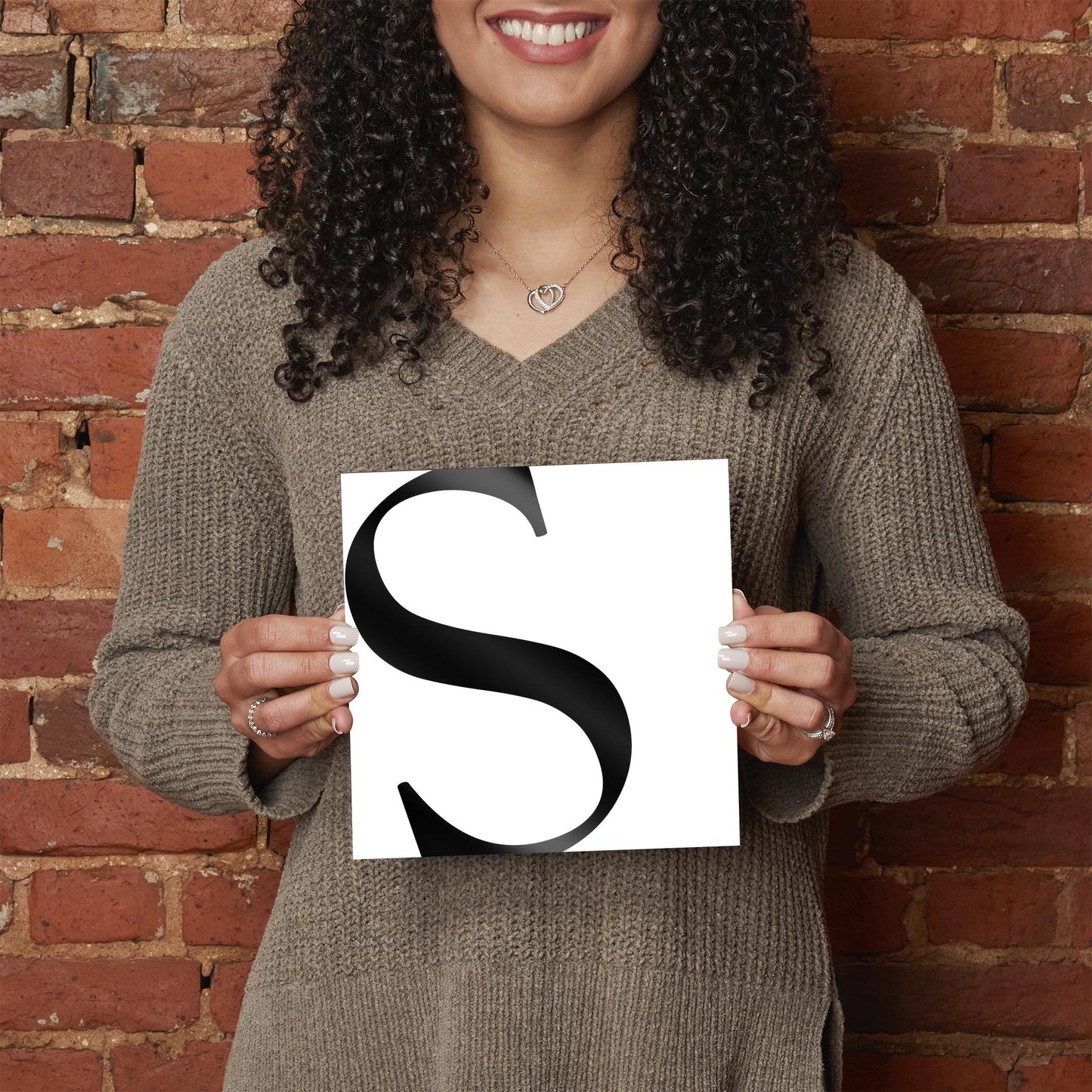Minimal Monogram S | Hi-Def Glass Art | Eaches | Min 2