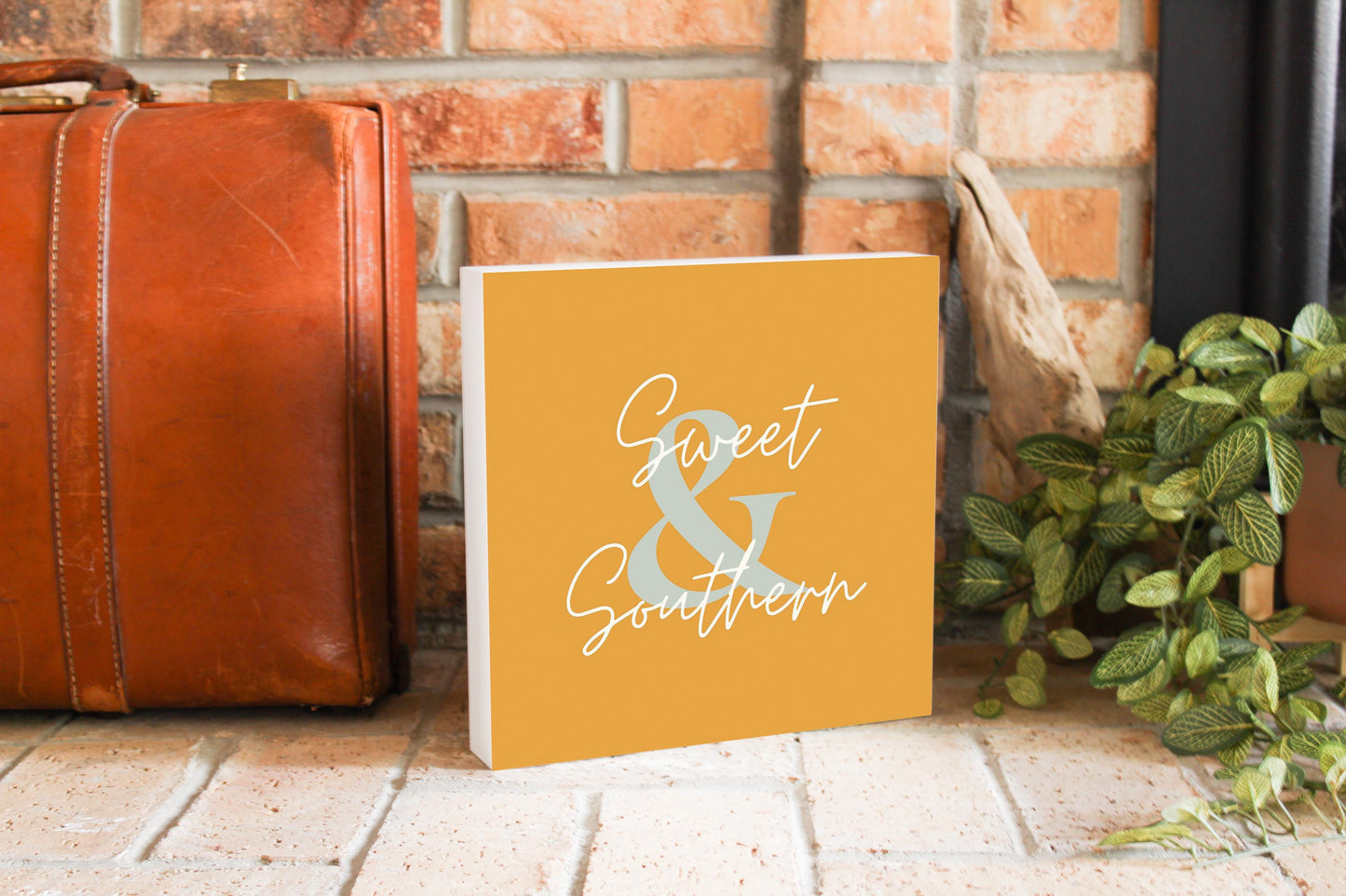 Modern Minimalist Oklahoma Sweet Southern | Wood Block | Eaches | Min 2