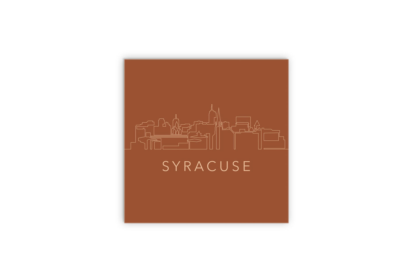 Modern Minimalist New York Syracuse Skyline | Wood Sign | Eaches | Min 2