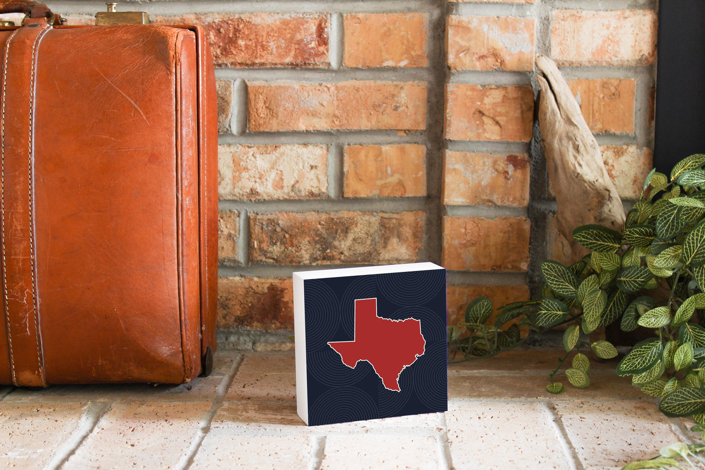 Modern Minimalist Texas Colors Shape | Wood Block | Eaches | Min 4