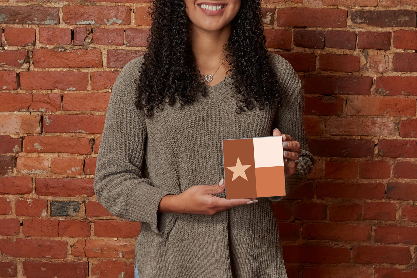 Modern Minimalist Texas State Flag | Wood Block | Eaches | Min 4