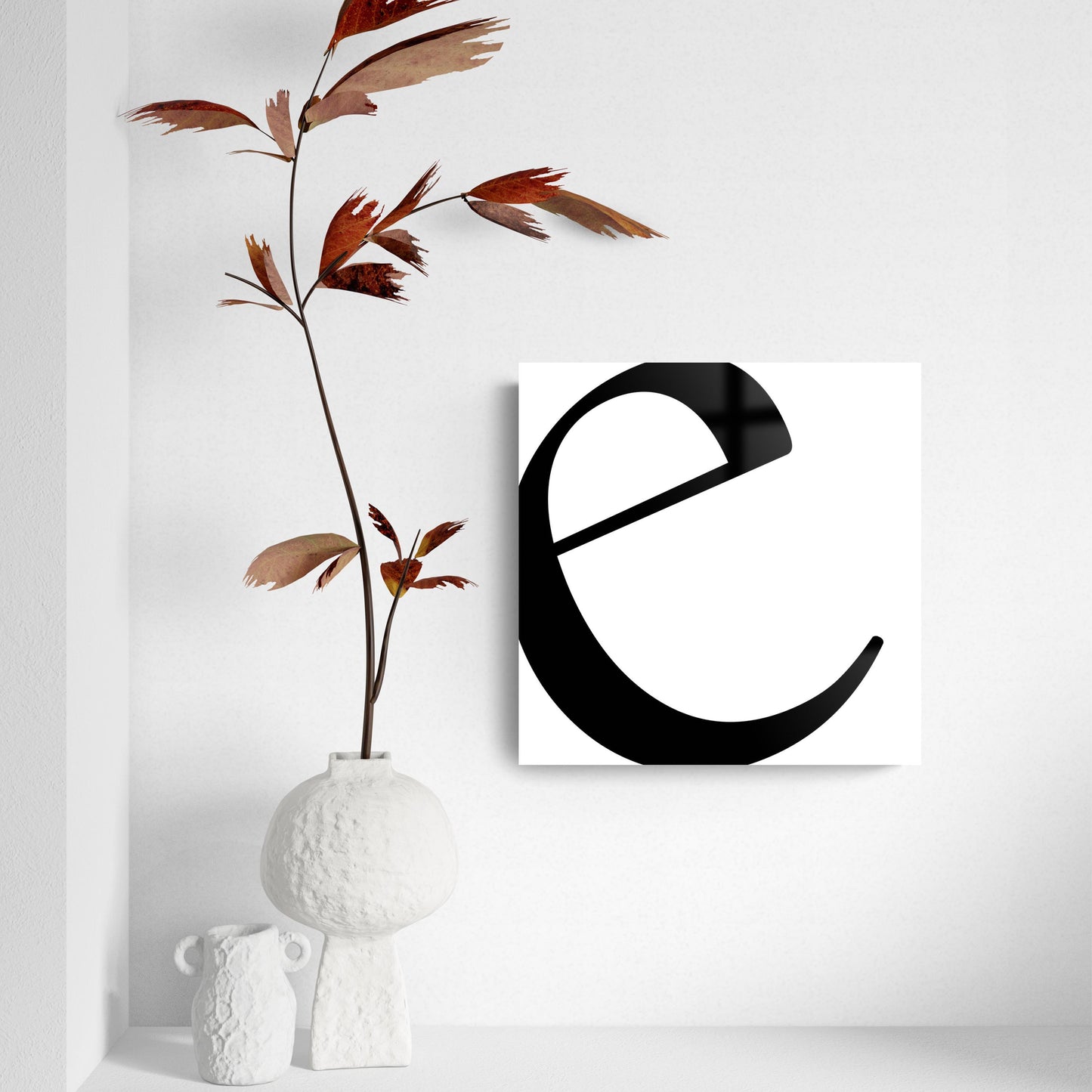 Minimal Monogram E | Hi-Def Glass Art | Eaches | Min 2
