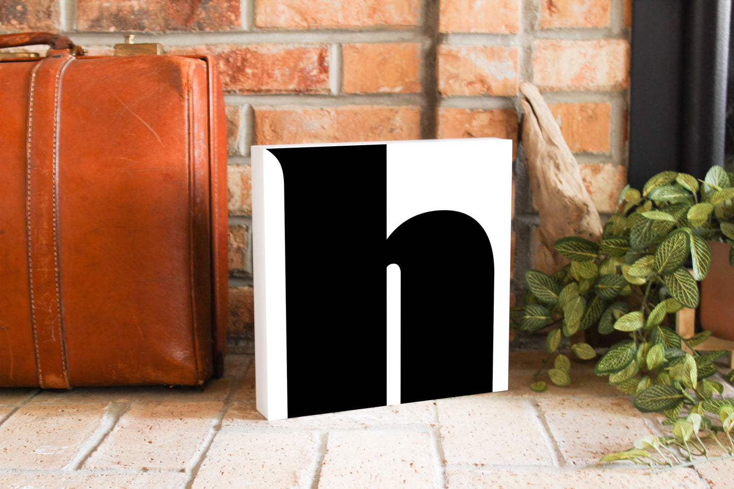 Fun Chunky Monogram H | Wood Block | Eaches | Min 2
