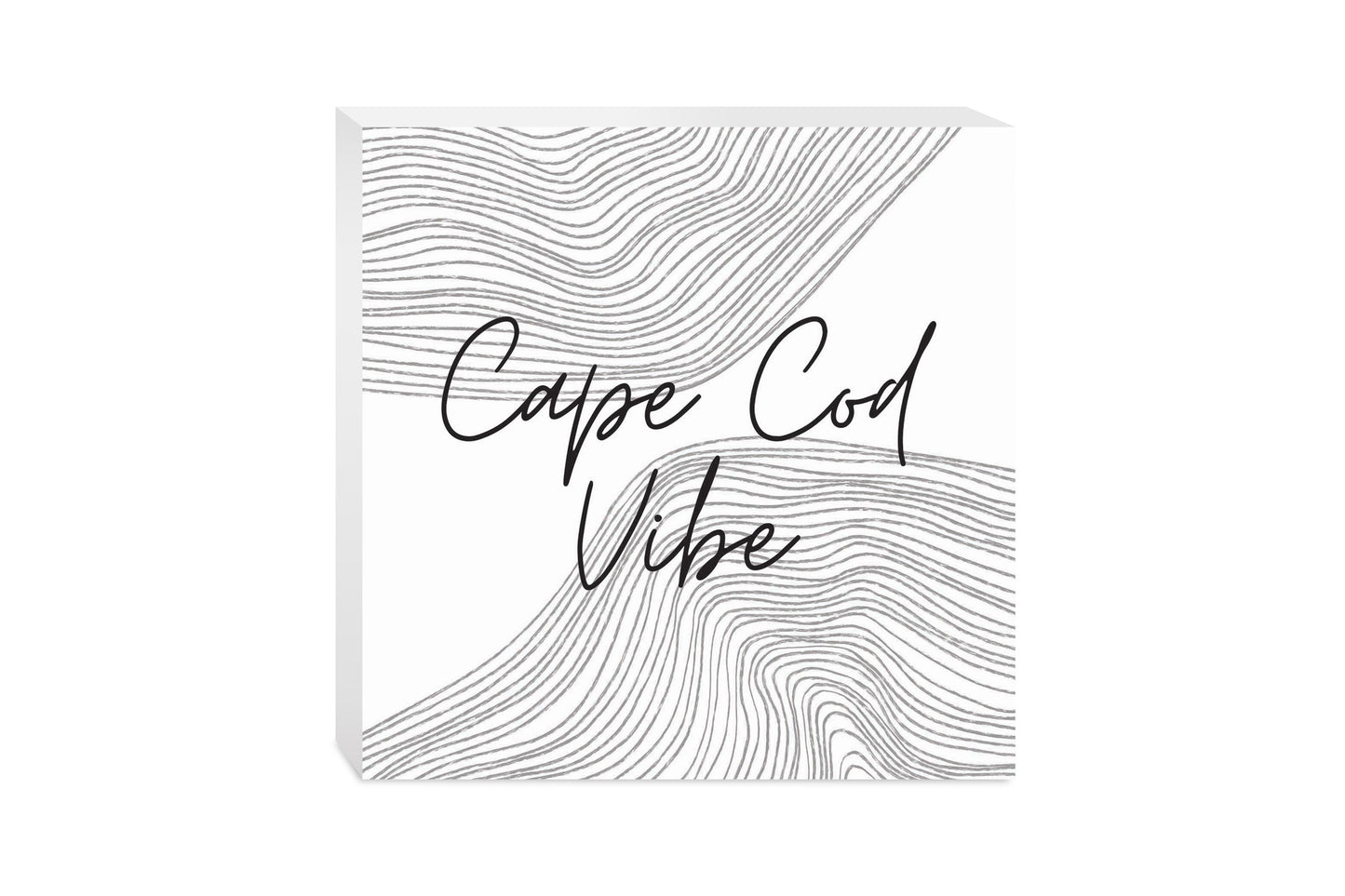 Minimalistic B&W Cape Cod Vibe | Wood Block | Eaches | Min 2