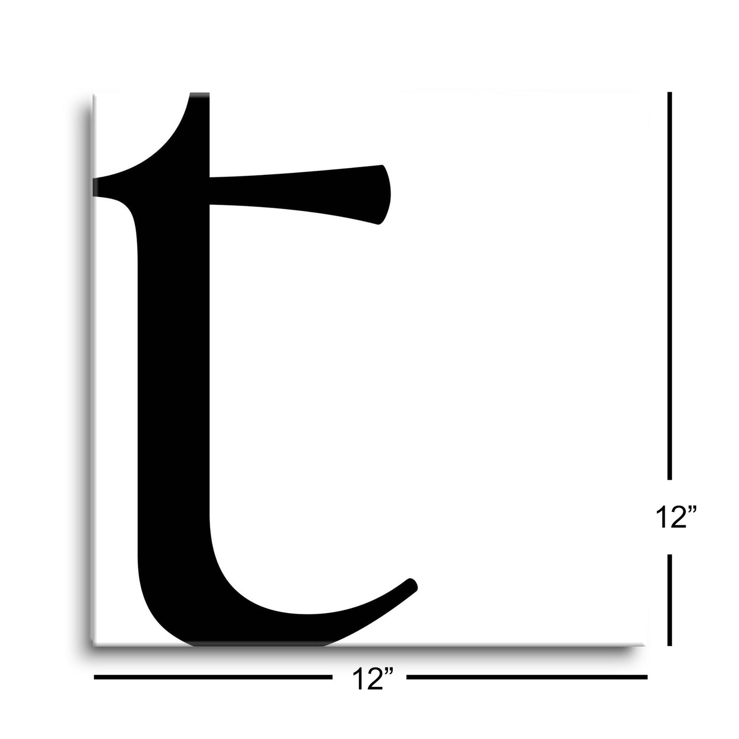 Minimal Monogram T | Hi-Def Glass Art | Eaches | Min 1