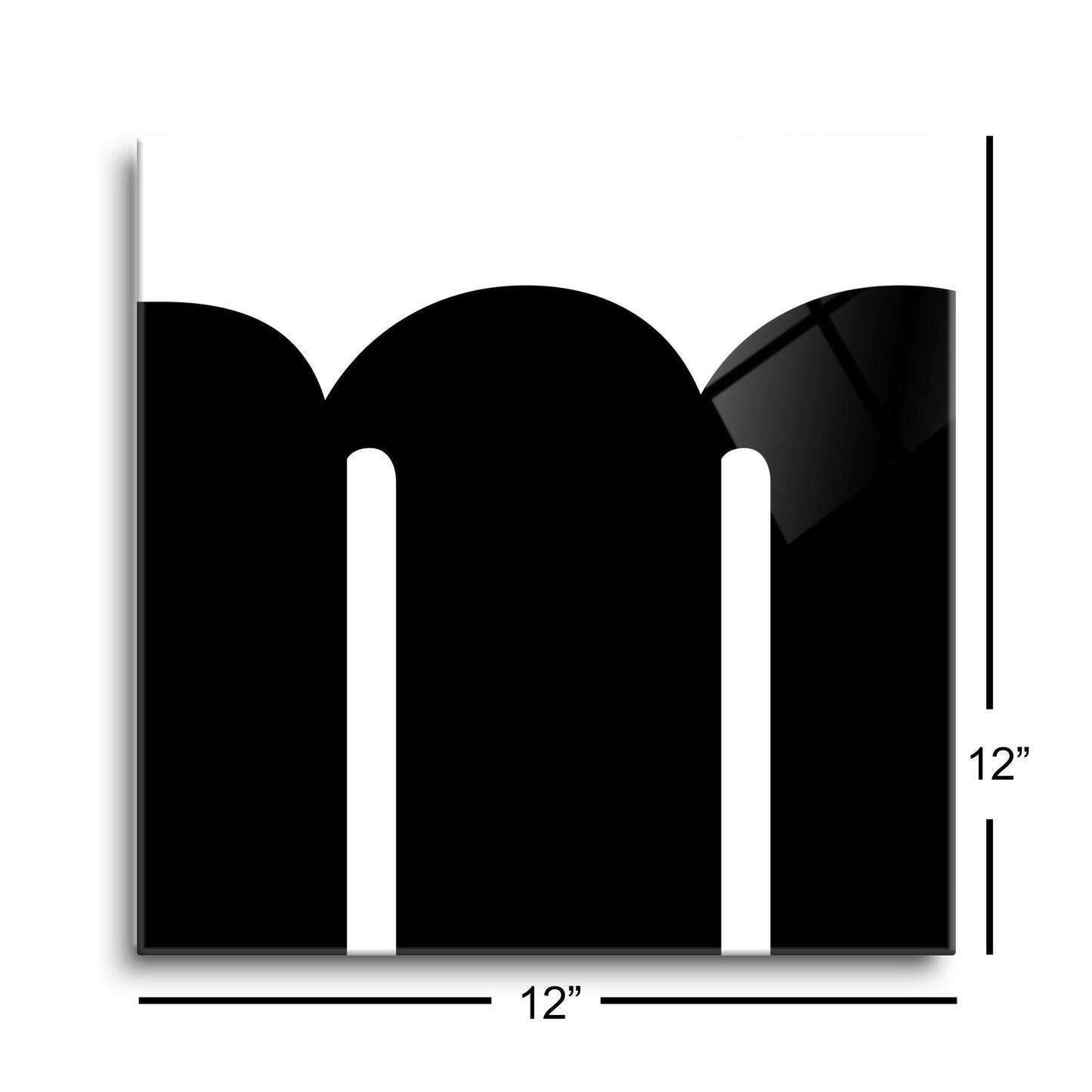Fun Chunky Monogram M | Hi-Def Glass Art | Eaches | Min 1