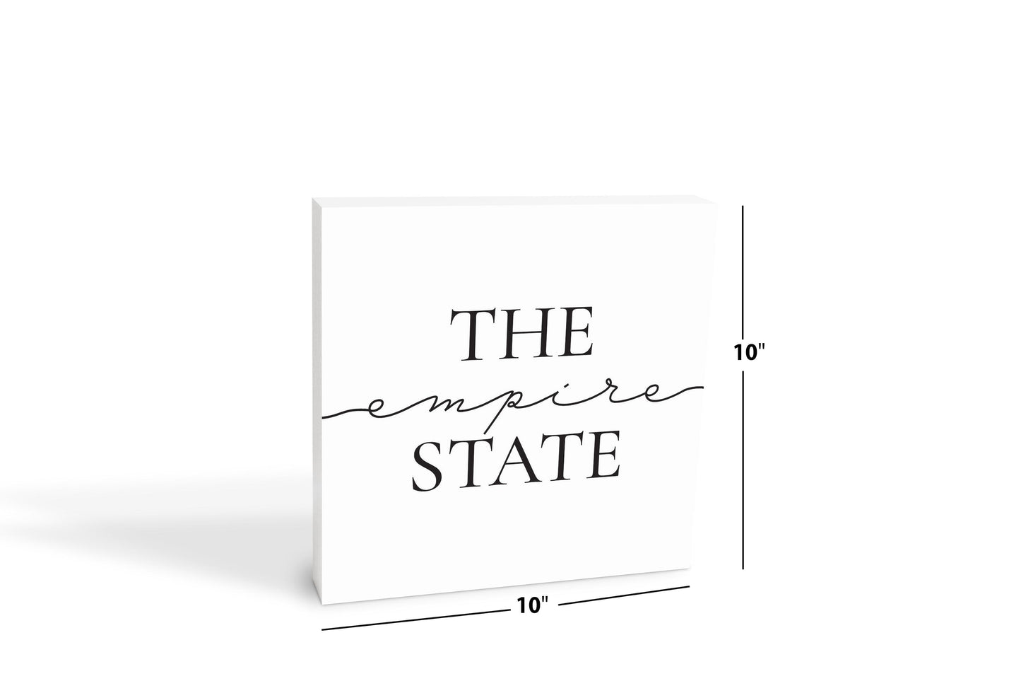 Minimalistic B&W New York Quip The Empire State | Wood Block | Eaches | Min 2