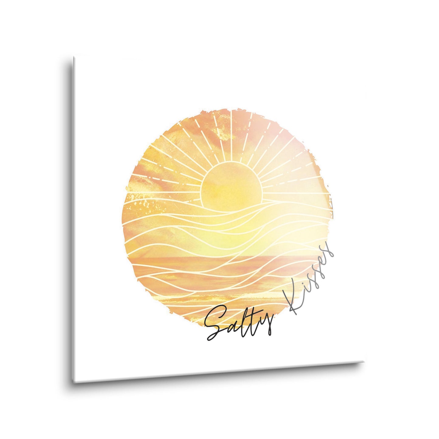 Salty Kisses Orange Art | Hi-Def Glass Art | Eaches | Min 2