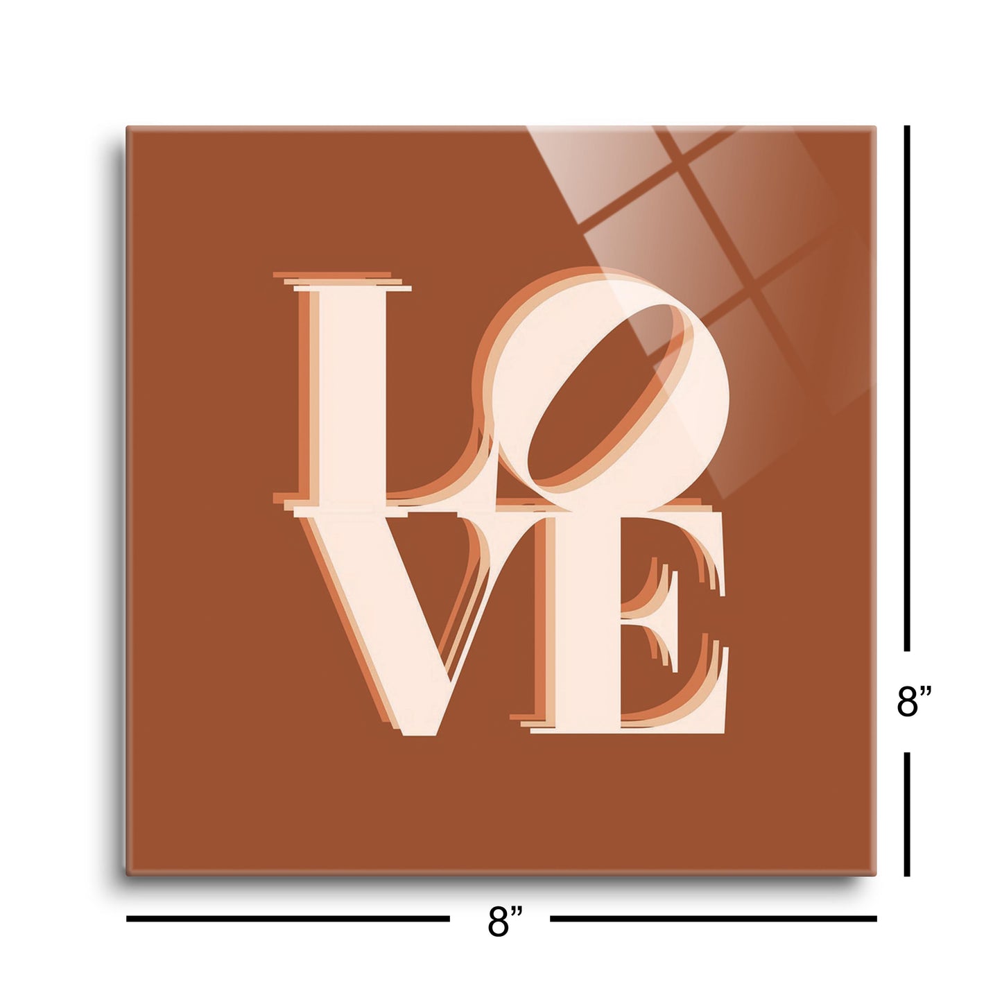 Modern Minimalist Pennsylvania Love Dark | Hi-Def Glass Art | Eaches | Min 2