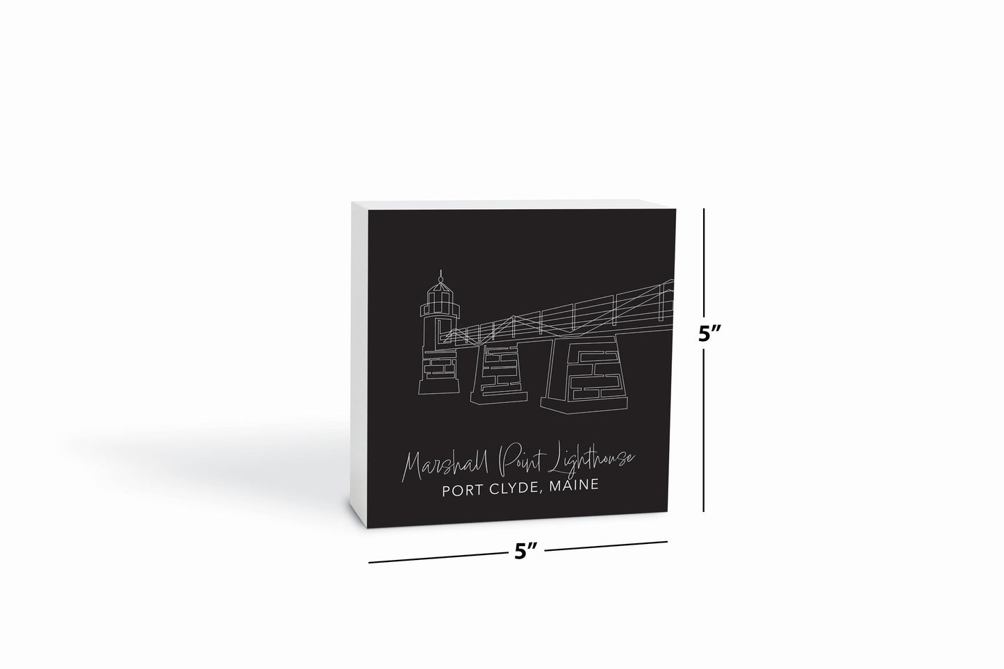 Black Marshall Point Lighthouse| Wood Block | Eaches | Min 4