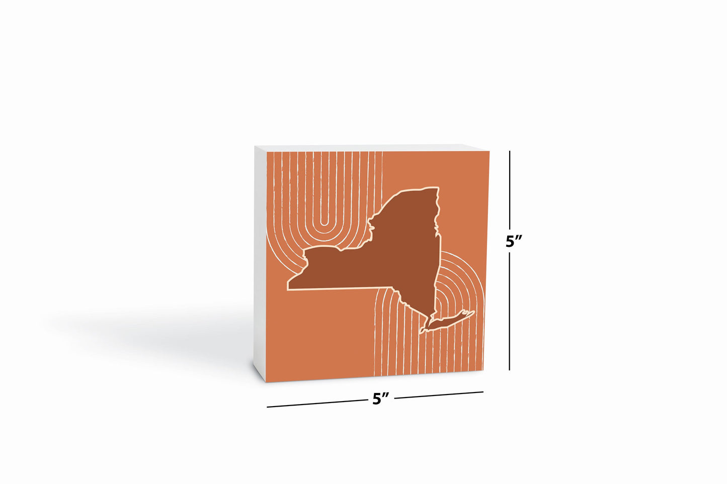 Modern Minimalistic New York Retro Thin Line | Wood Block | Eaches | Min 4