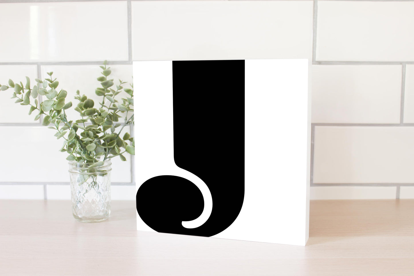 Fun Chunky Monogram J | Wood Block | Eaches | Min 2