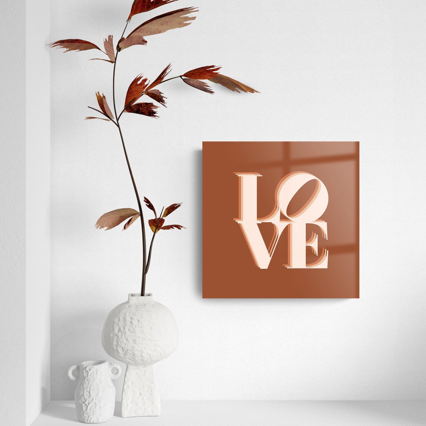 Modern Minimalist Pennsylvania Love Dark | Hi-Def Glass Art | Eaches | Min 2