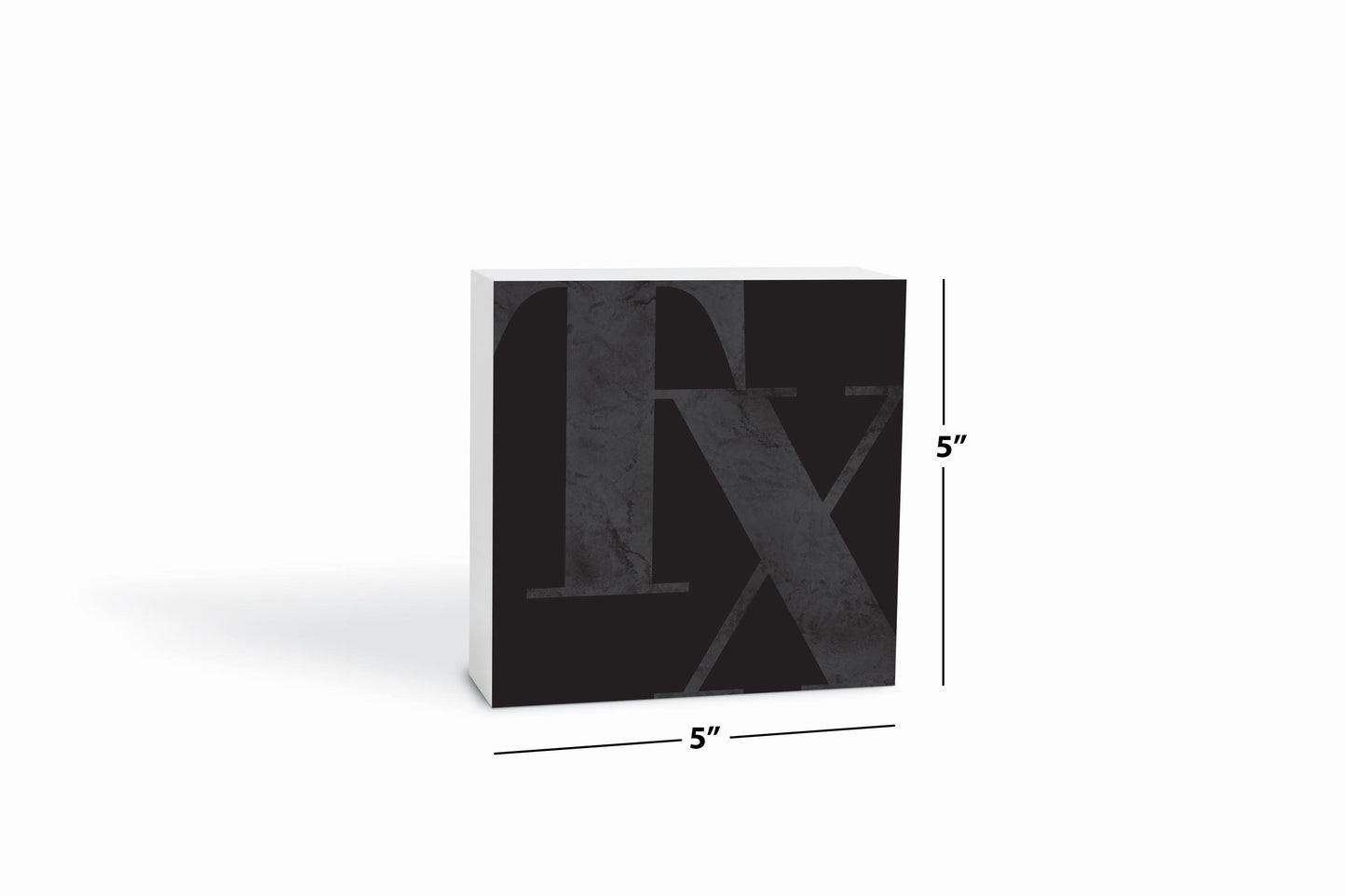 Modern Black Texas Initials | Wood Block | Eaches | Min 4