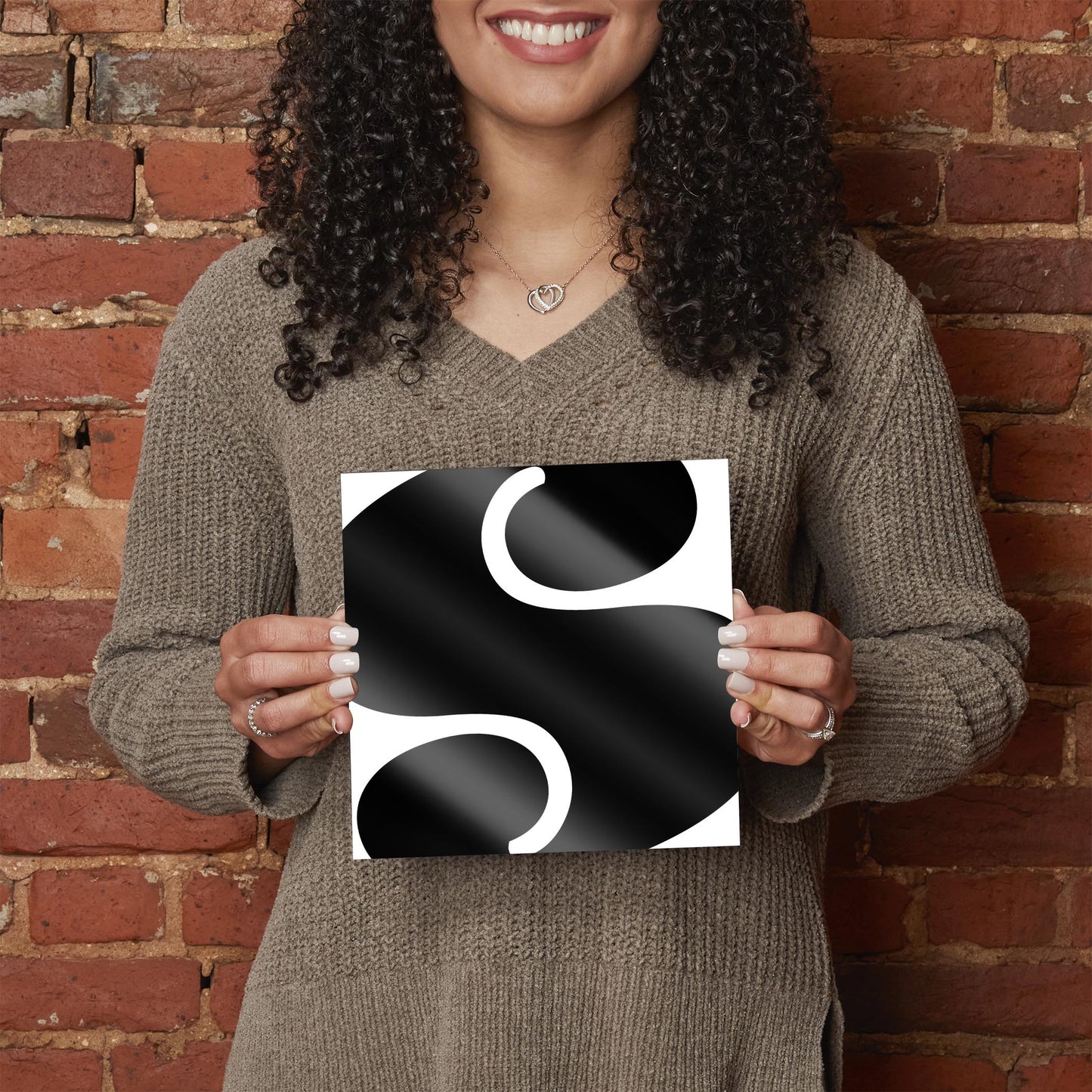 Fun Chunky Monogram S | Hi-Def Glass Art | Eaches | Min 2