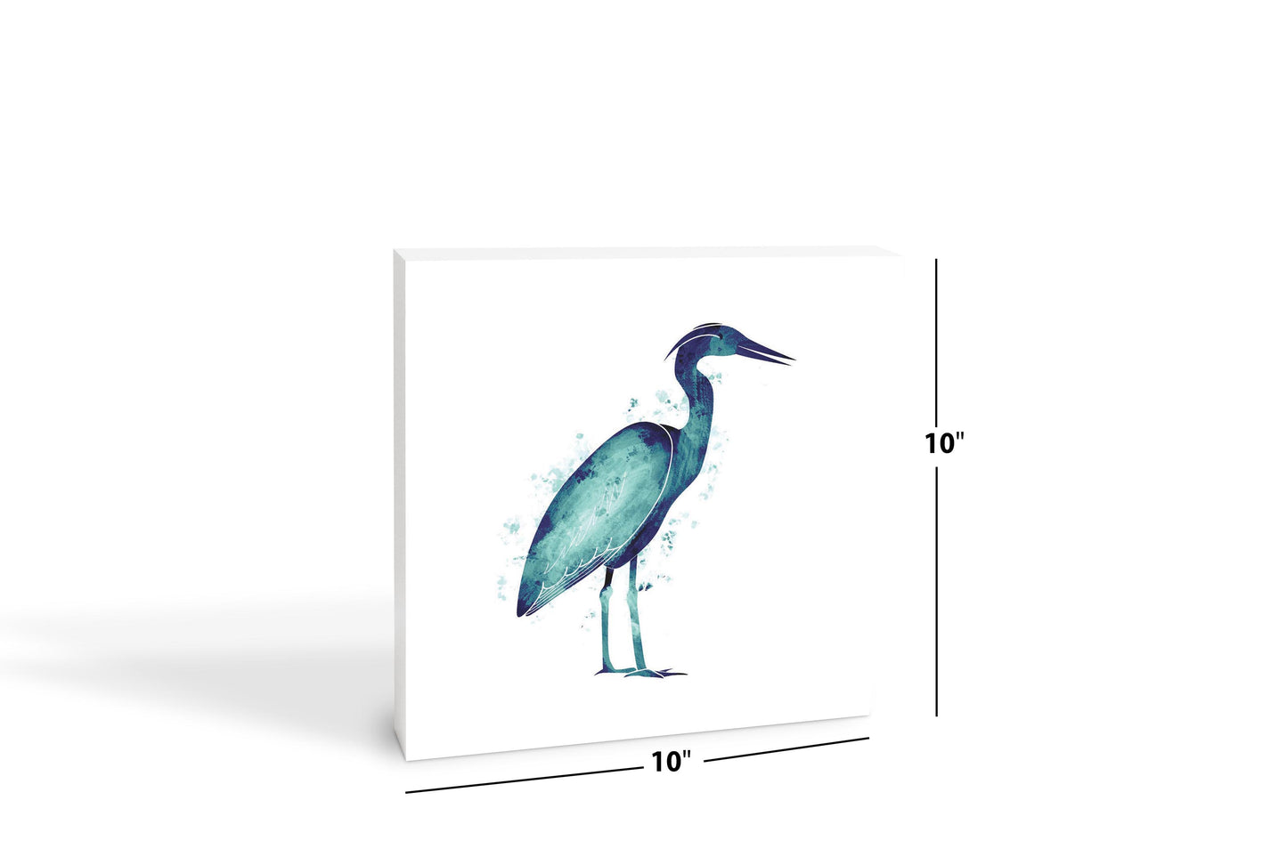East Coast Water Color Heron | Wood Block | Eaches | Min 2