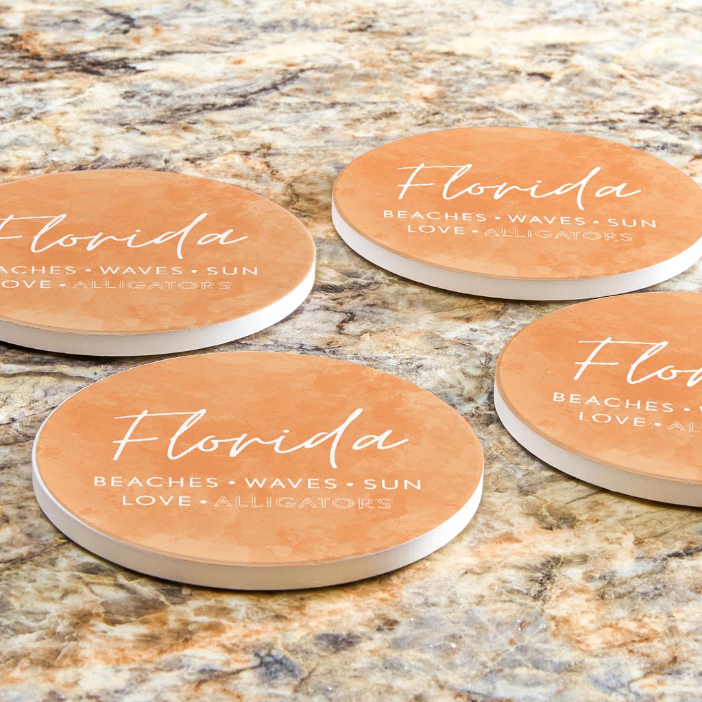 Florida Meanings Orange| Absorbent Coasters | Set of 4 | Min 2