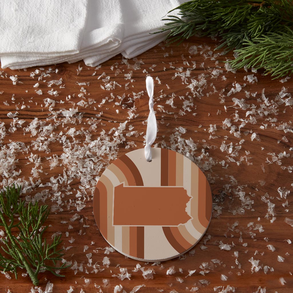 Modern Minimalist Pennsylvania State| Wood Ornament | Eaches | Min 6