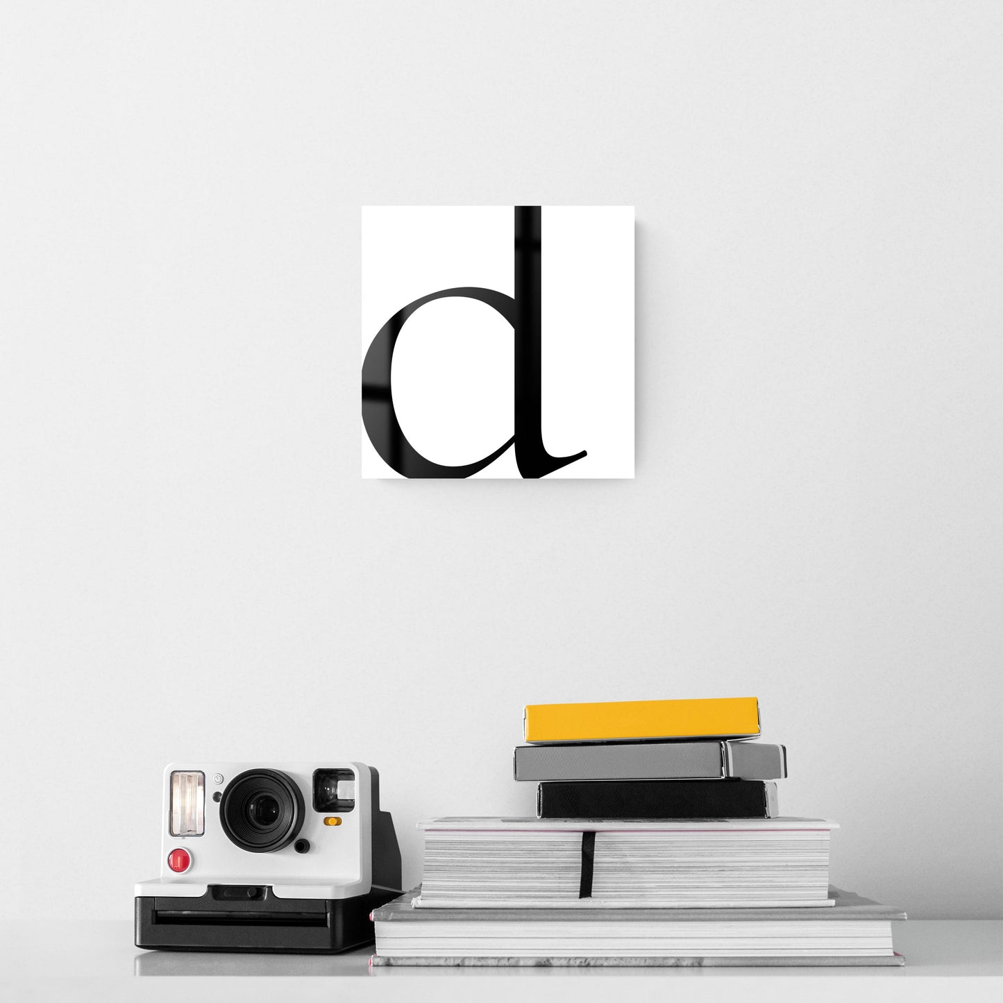 Minimal Monogram D | Hi-Def Glass Art | Eaches | Min 2