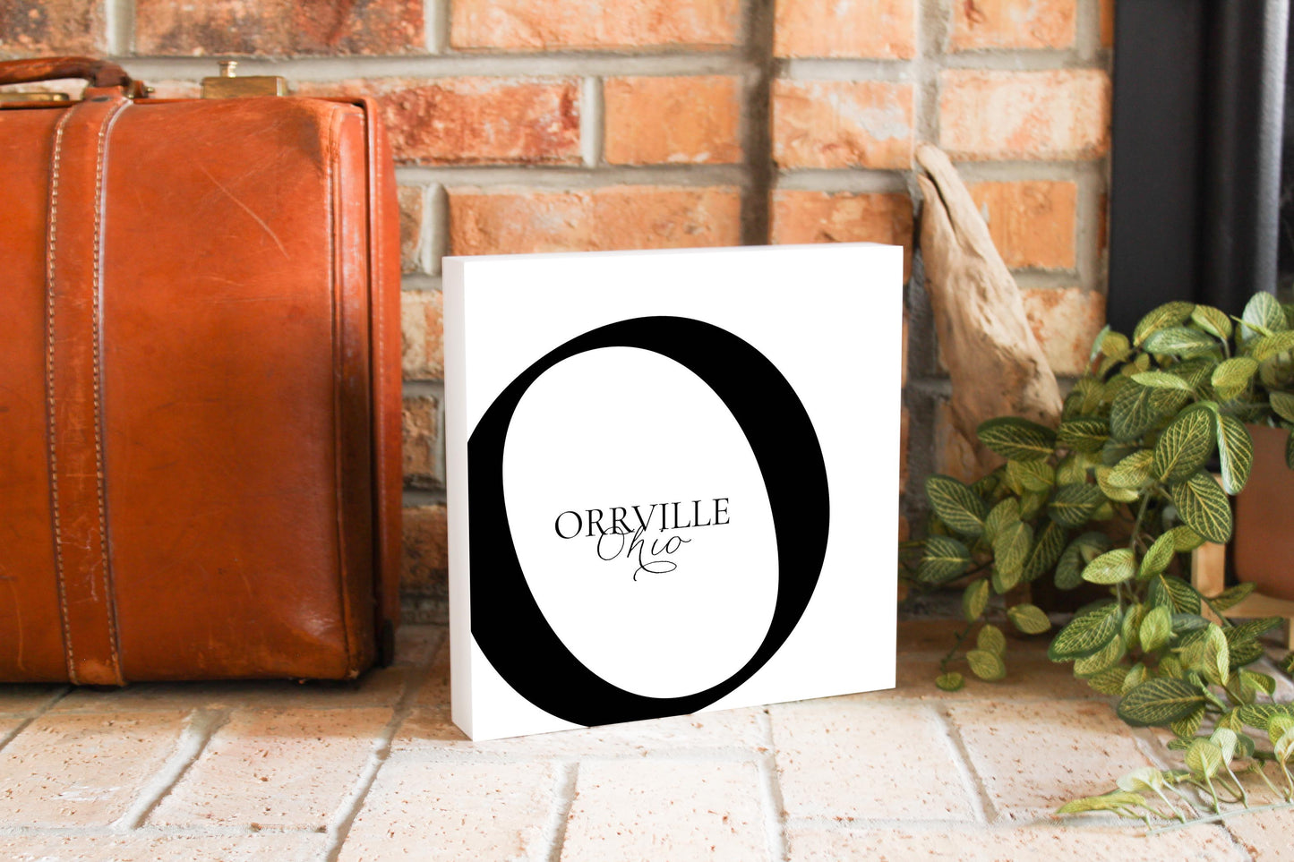 Orrville Oh Minimal Monogram | Wood Block | Eaches | Min 2