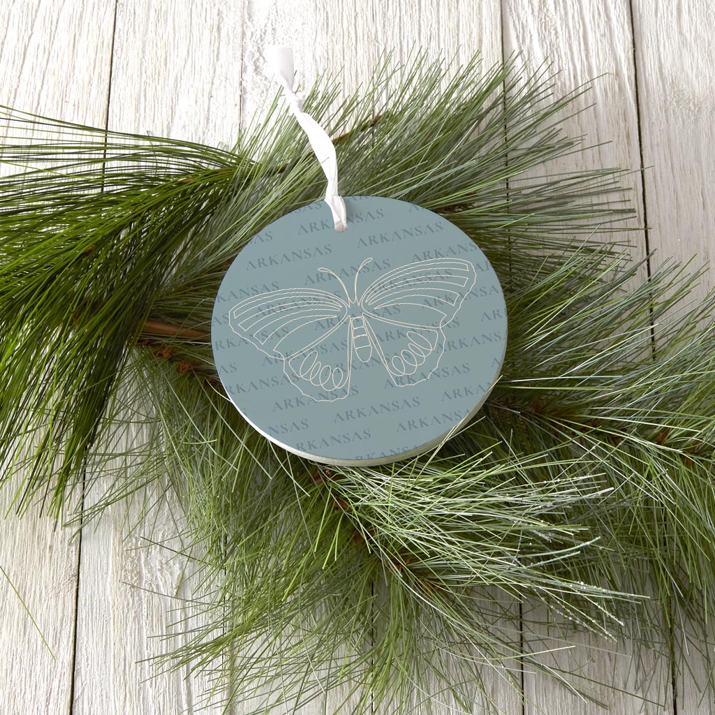 Modern Minimalist Arkansas Diana Fritillary Butterfly | Wood Ornament | Eaches | Min 6