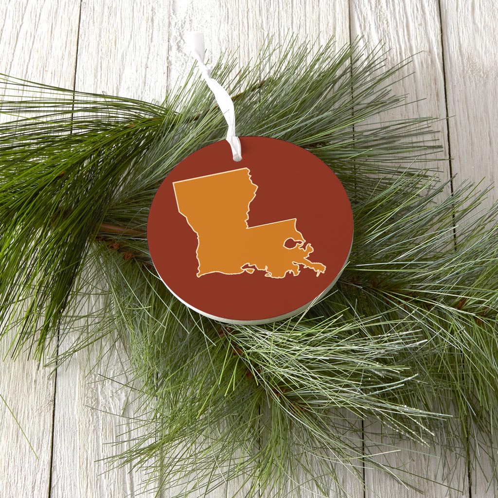 Louisiana Colorful State Shape | Wood Ornament | Eaches | Min 6