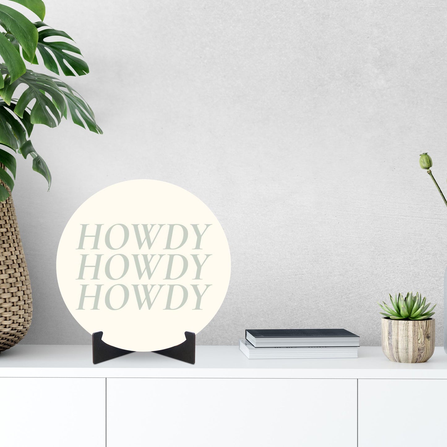 Modern Minimalist Oklahoma Howdy | Wood Sign | Eaches | Min 1