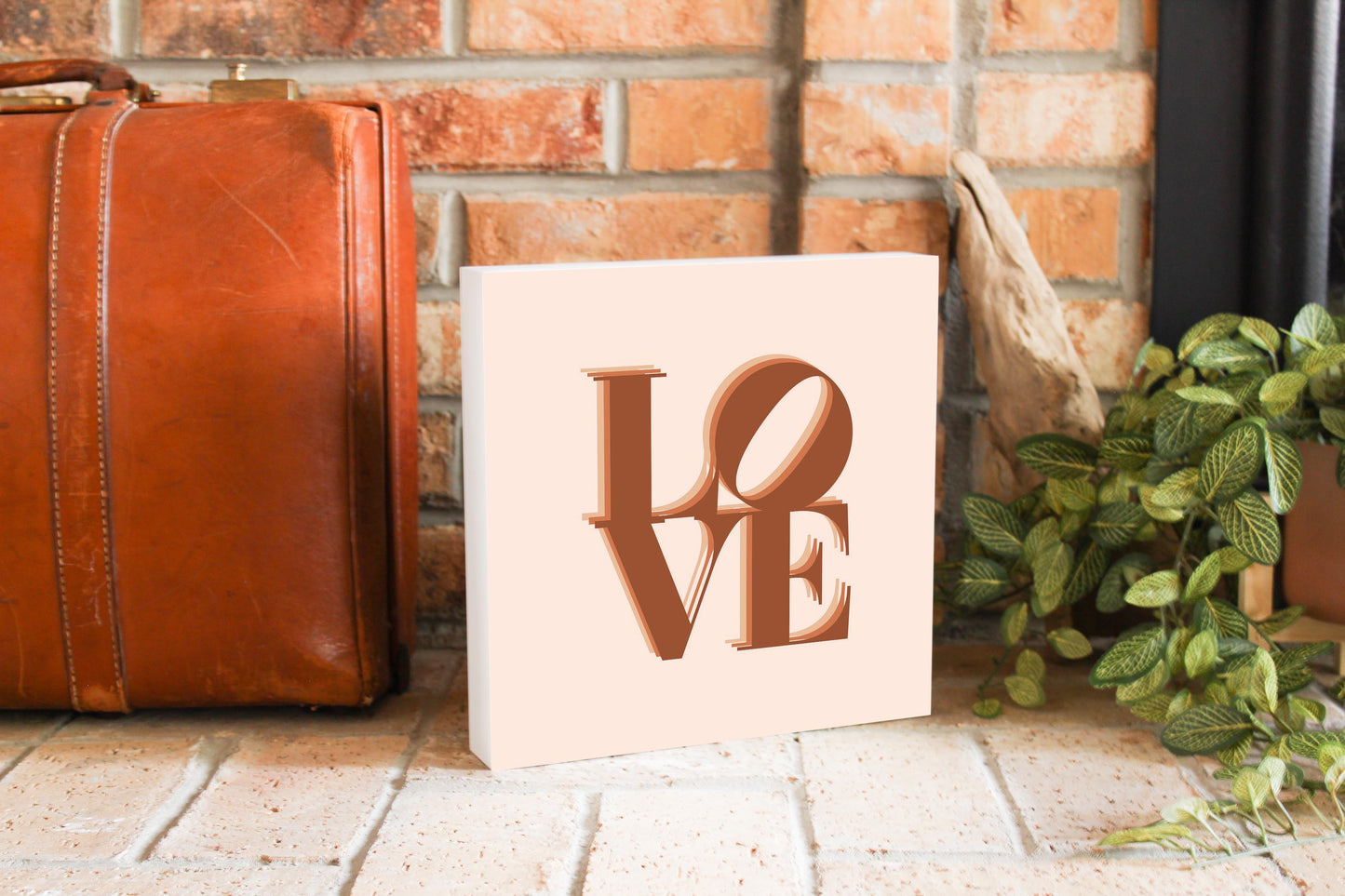 Modern Minimalist Pennsylvania Love Light | Wood Block | Eaches | Min 2