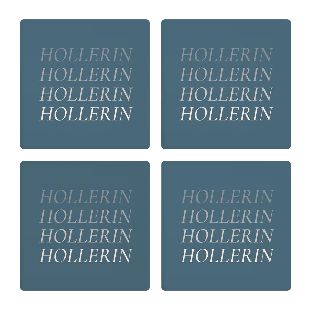 Modern Minimalist Arkansas Hollerin | Absorbent Coasters | Set of 4 | Min 2