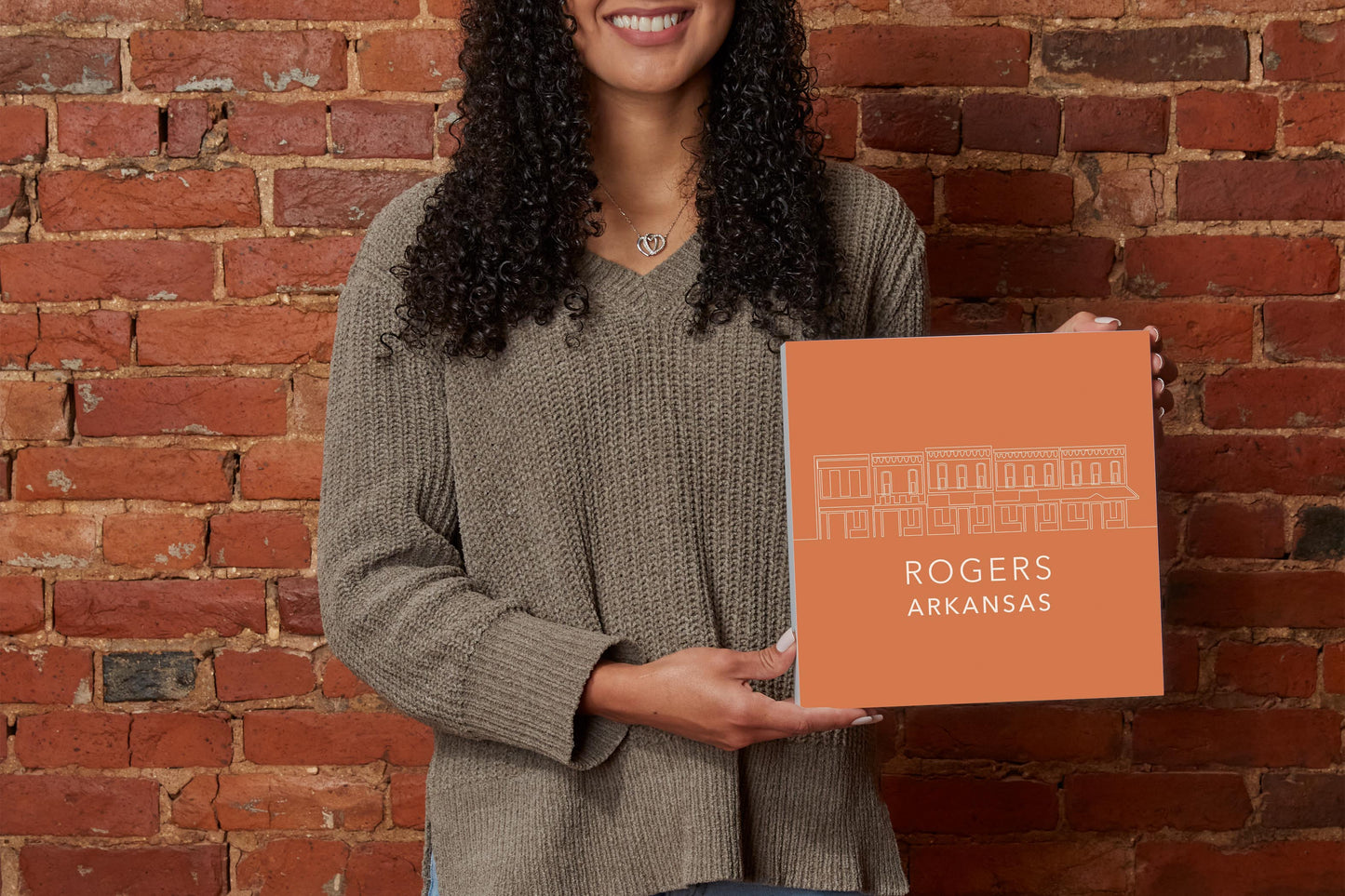 Modern Minimalist Arkansas Rogers Skyline | Wood Block | Eaches | Min 2