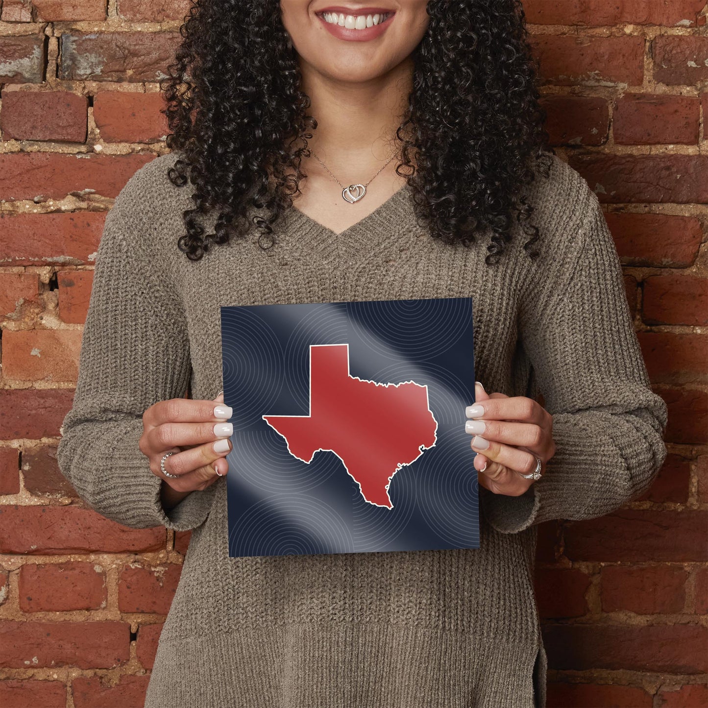 Modern Minimalist Texas Colors Shape | Hi-Def Glass Art | Eaches | Min 2