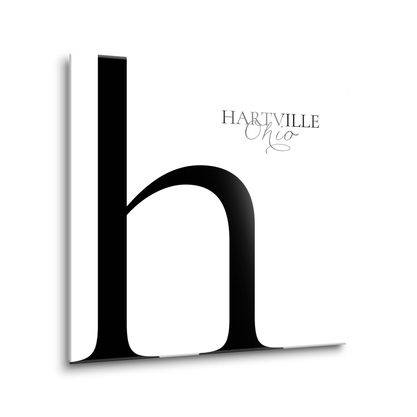 Hartville Oh Minimal Monogram | Hi-Def Glass Art | Eaches | Min 2