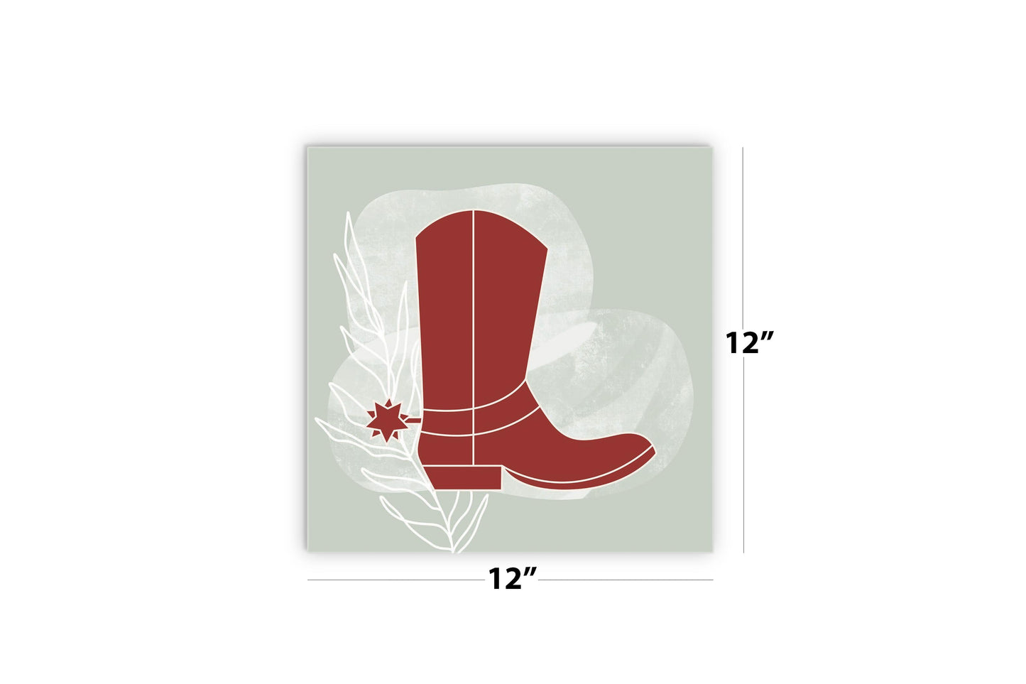 Modern Minimalist Oklahoma Boot | Wood Sign | Eaches | Min 2